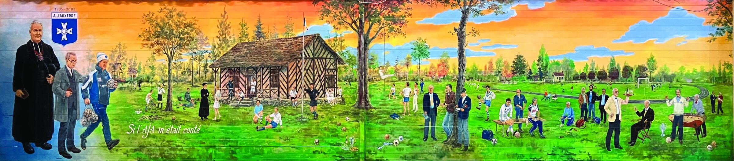Fresque « Si l'AJA m'était conté »